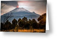 Puebla Mexico Popocatepetl Volcano 5 Panel Canvas Print Wall Art